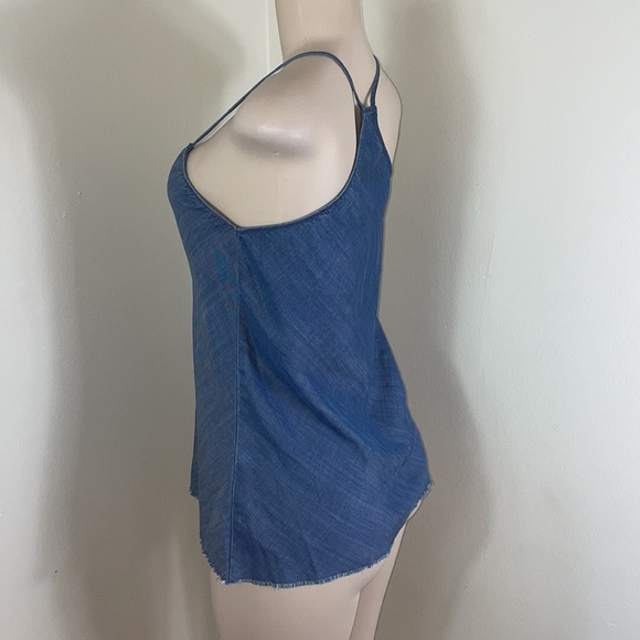 Lou & Grey Blue Jean Denim Spaghetti Strap TankTop - Picture 6 of 10